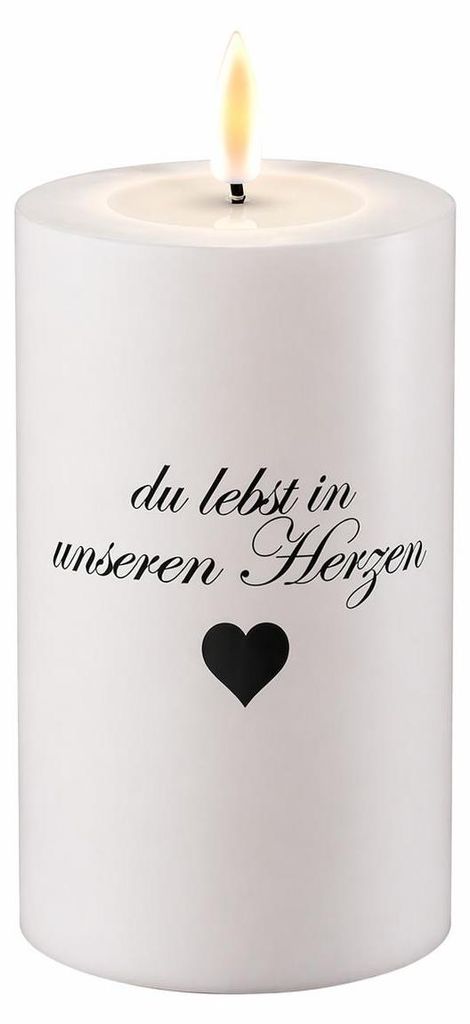 Deluxe Homeart LED Grabkerze - Du lebst in unseren Herzen Produktbild 