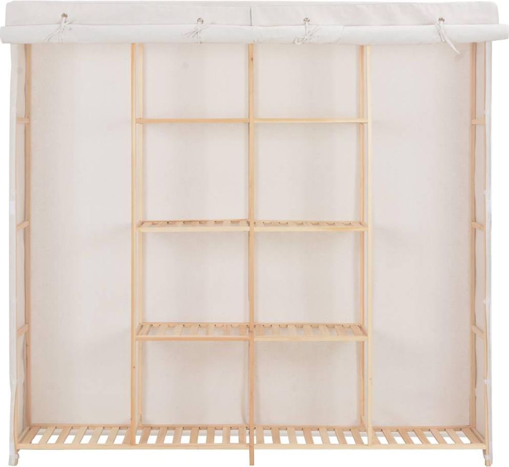 vidaXL Šatníková skriňa biela 173 x 40 x 170 cm Látka Obrázok produktu 