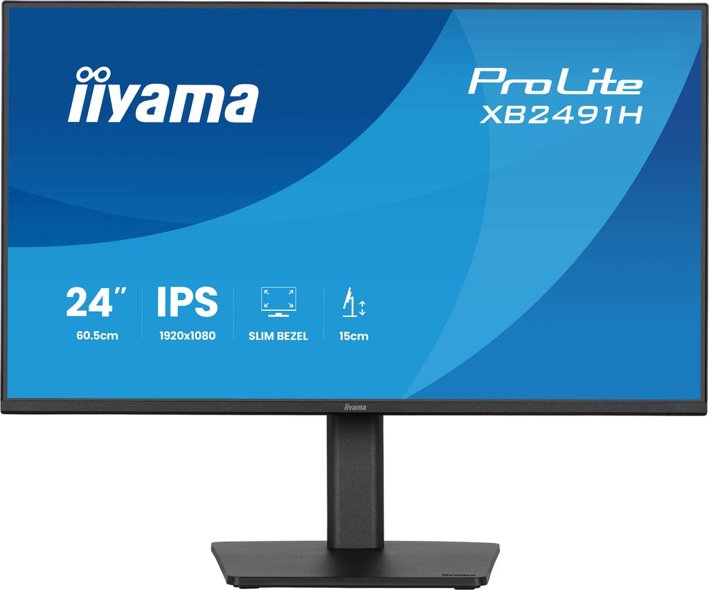 iiyama ProLite XB2491H-B1 - LED-Monitor - 61 cm (24") (23.8" sichtbar) - 1920 x 1080 Full HD (1080p) @ 120 Hz - IPS - 350 cd/m² - 1500:1 - 1 ms - ...