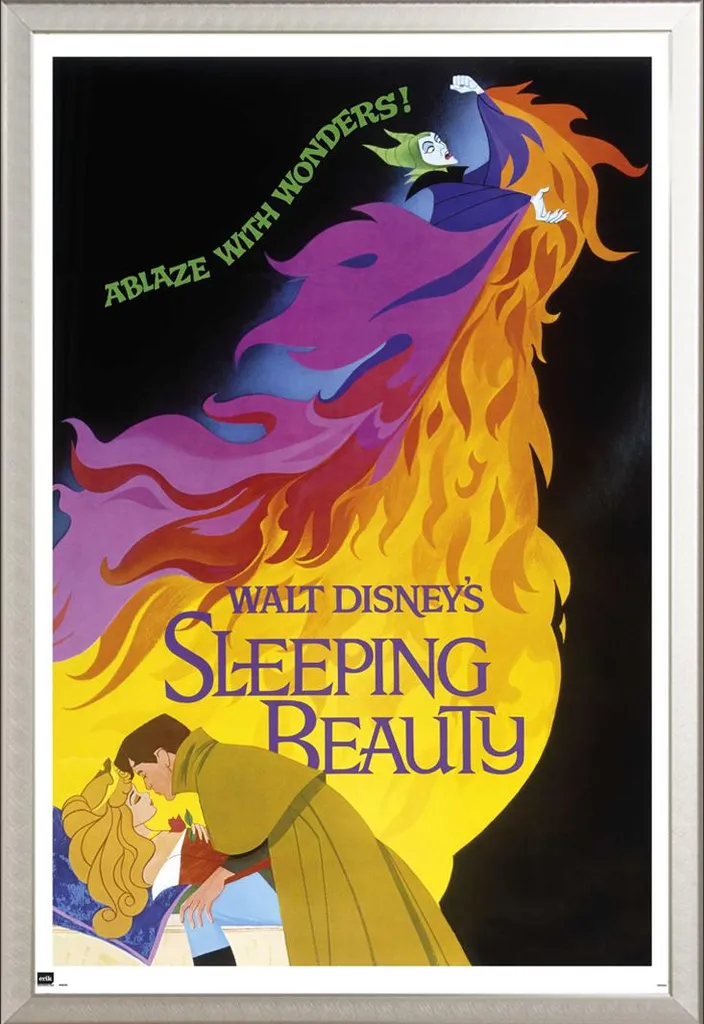 Cadre interchangeable argenté pour affiche La Belle au bois dormant