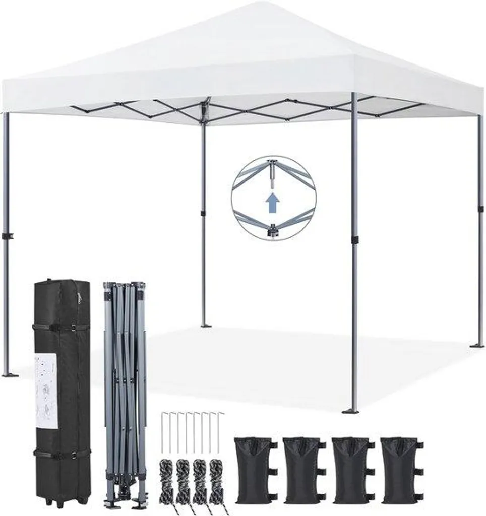 Tente UV 50+ imperméable 3x3m avec toile haute densité pour extérieur