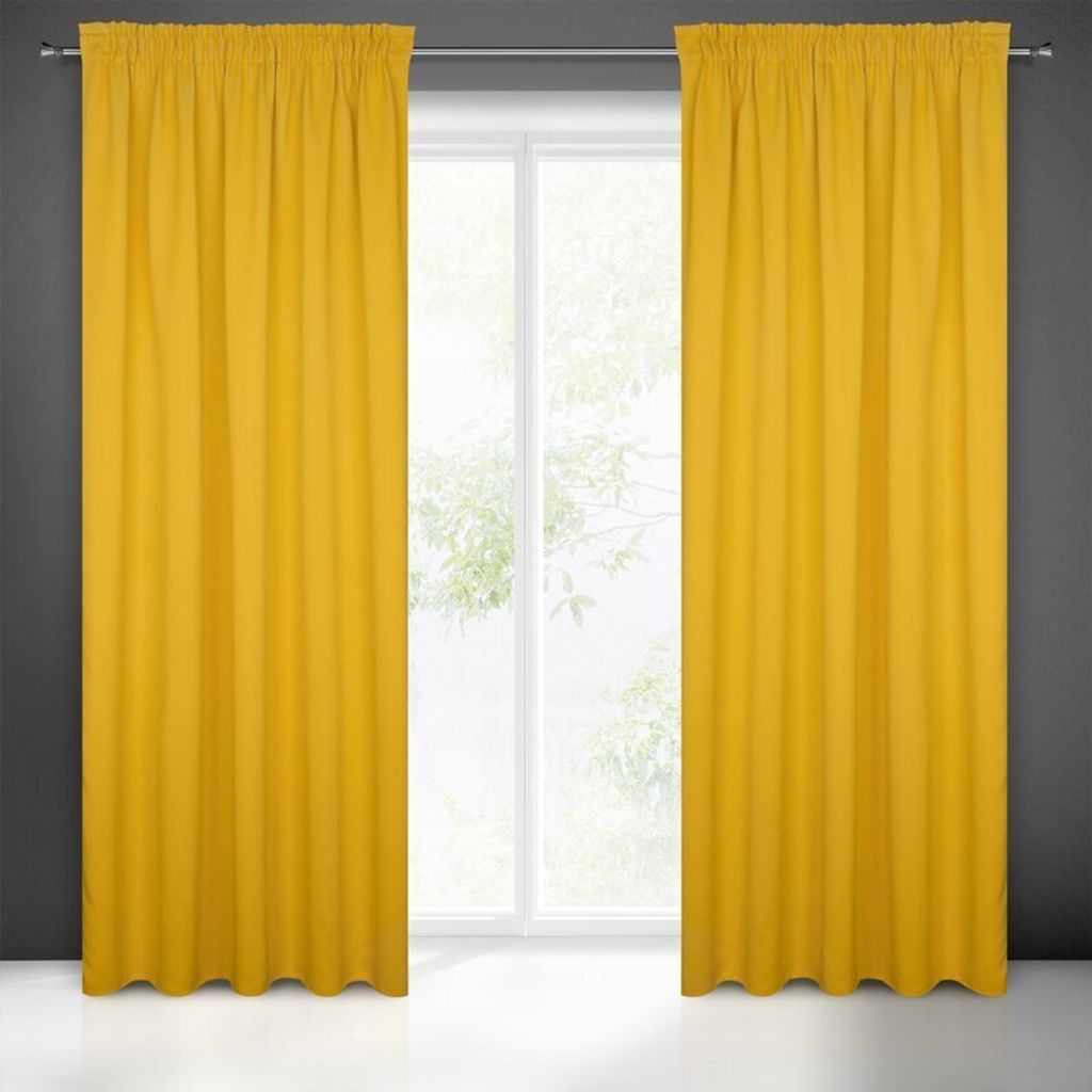 Vorhang BLACKOUT gelb 135x270 cm Kräuselband