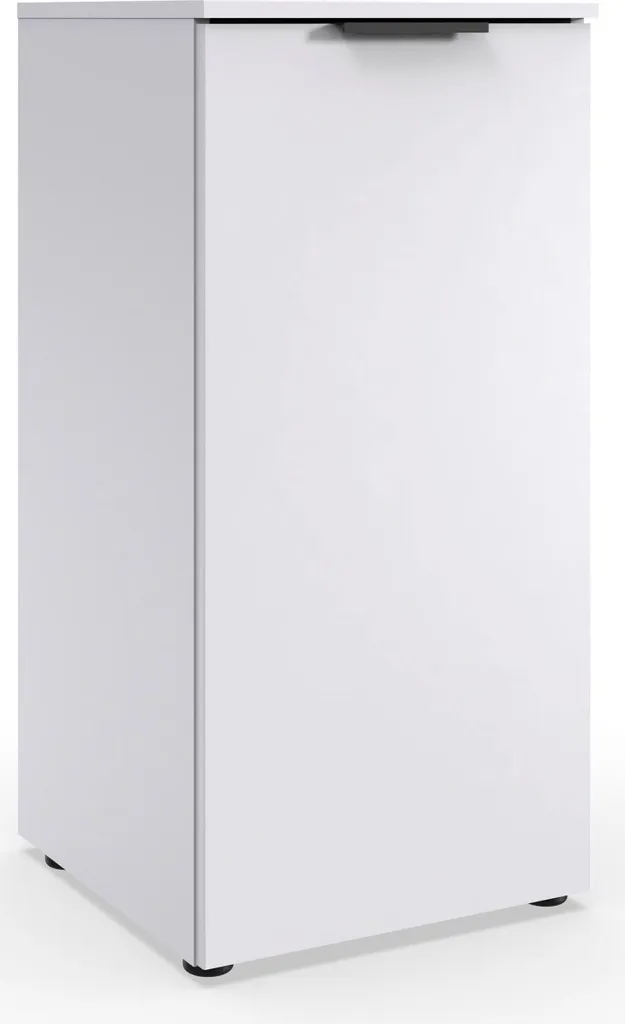 Comodino Level 41x41x92cm bianco a 1 anta