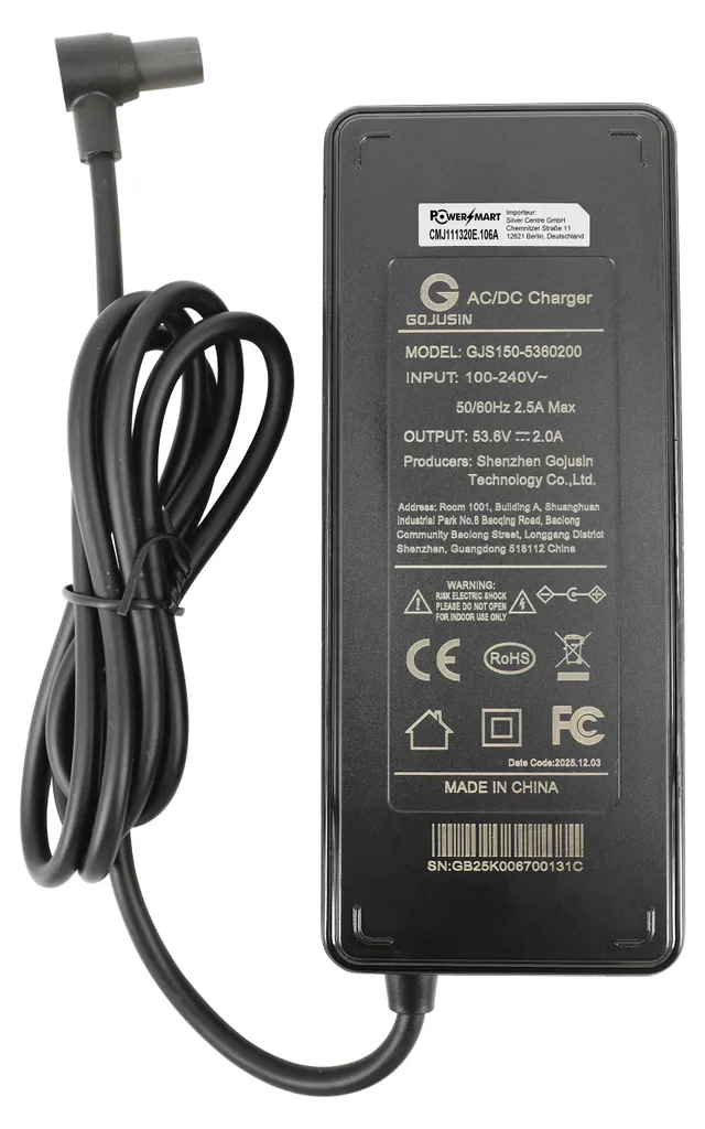 Chargeur de remplacement pour trottinette Xiaomi 4 Pro 2nd Gen 48V 53V