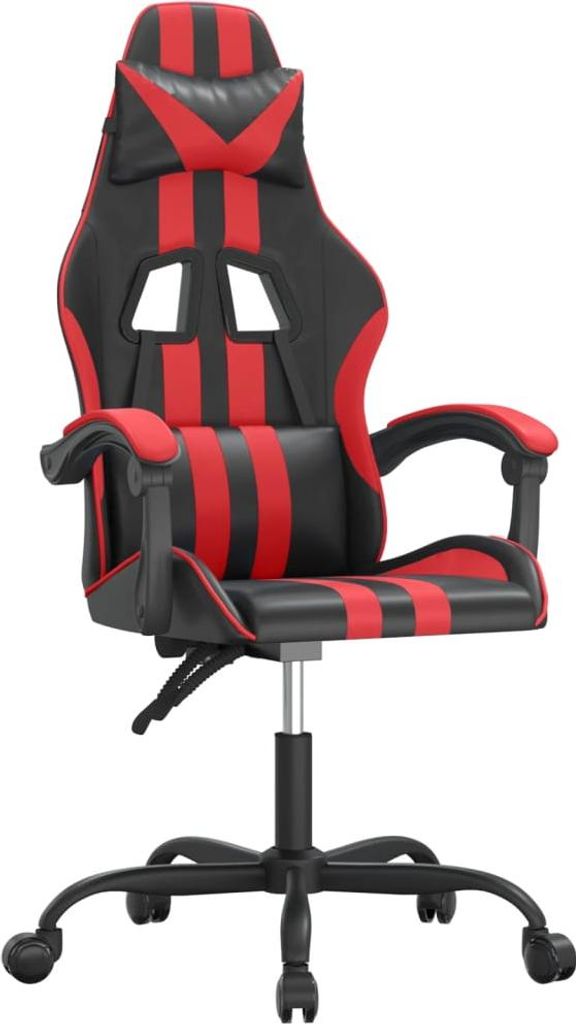 vidaXL Gaming-Stuhl Schwarz und Rot Kunstleder