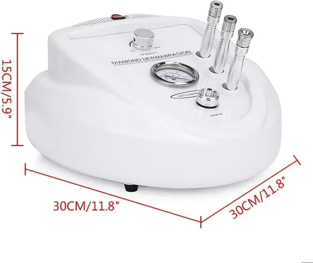 Diamant-Mikrodermabrasionsgerät - Professionelles Gesichtsgerät - 9 Saugstufen - 0–60 cmHg Vakuum - 50W, 220–240V 50Hz - 30×30×15 cm - Weiß