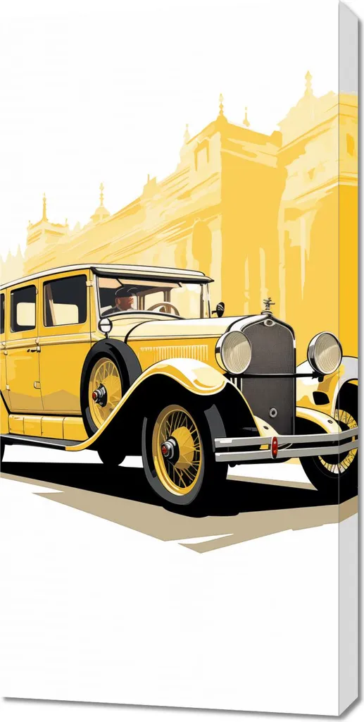 Quadro Panoramico 50x100 Classici Motori | Arte Murale Auto Storiche