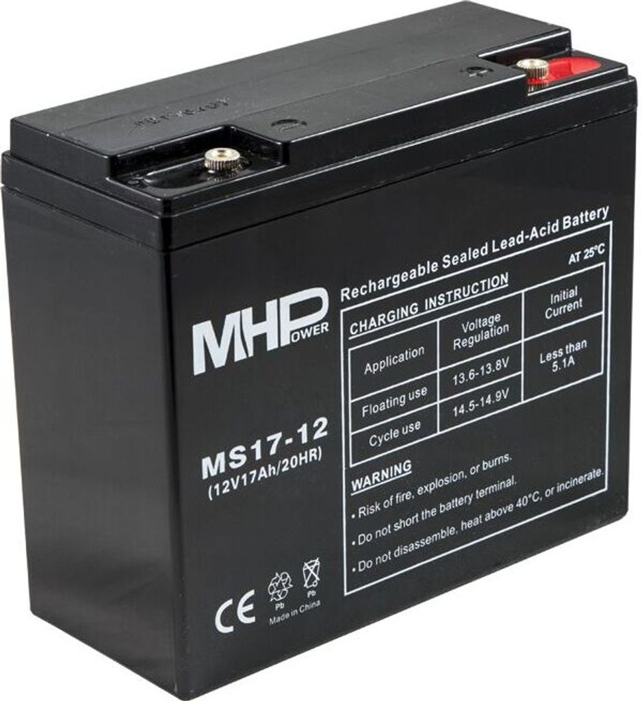 Baterie MHPower MS17-12 VRLA AGM 12V/17Ah Image du produit 