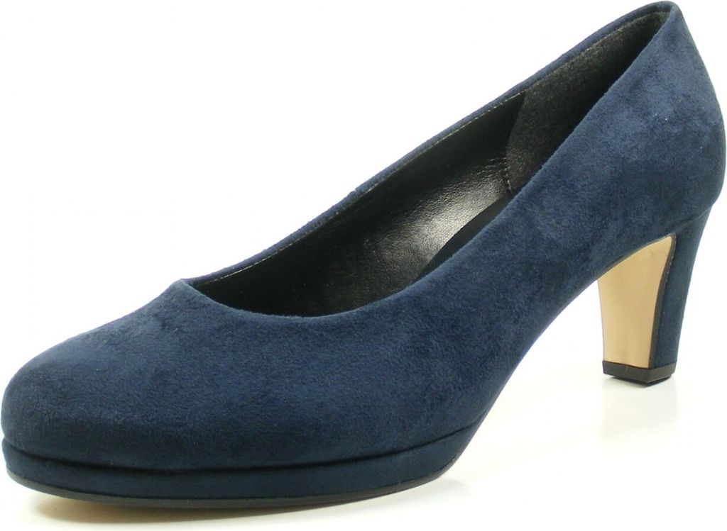Gabor 81-260-36 Schuhe Damen Microvelour Plateau Pumps Weite F, Schuhgröße:39, Farbe:Blau