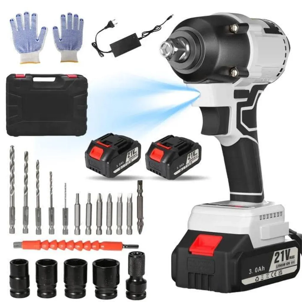 Visseuse à chocs sans fil 420 Nm avec 2 batteries 18V - Carré 12,7 mm