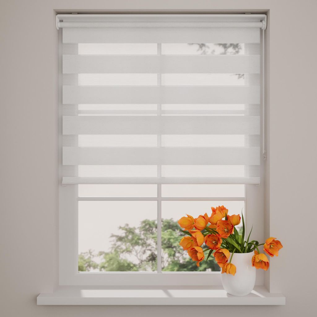 Doppelrollo klemmfix ohne bohren 80 x 150 cm (BxH) Weiß lichtdurchlässig, fensterrollo innen ohne bohren, rollos für fenster, rollo 80 cm breit,...