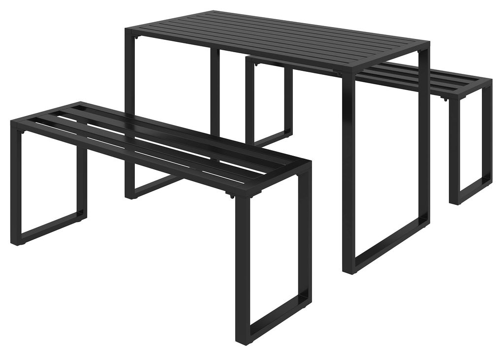 Outdoor Möbelset 3-tlg. Festgarnitur Sitzgruppe Produktbild 