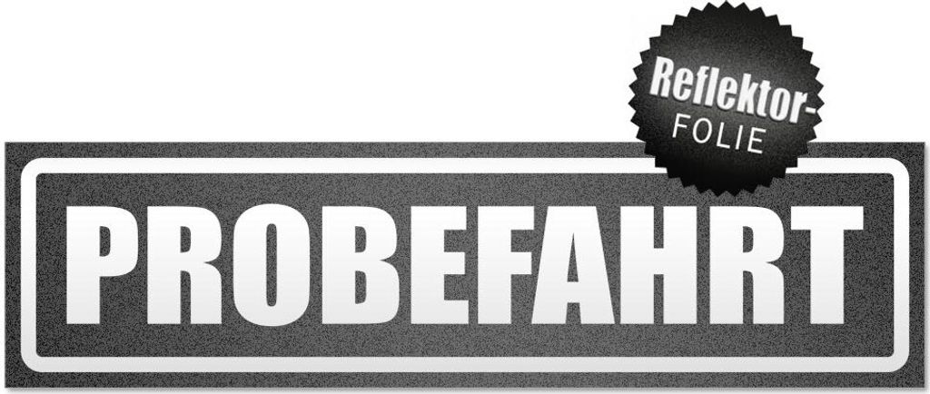 Probefahrt invertiert Magnetschild Schild magnetisch