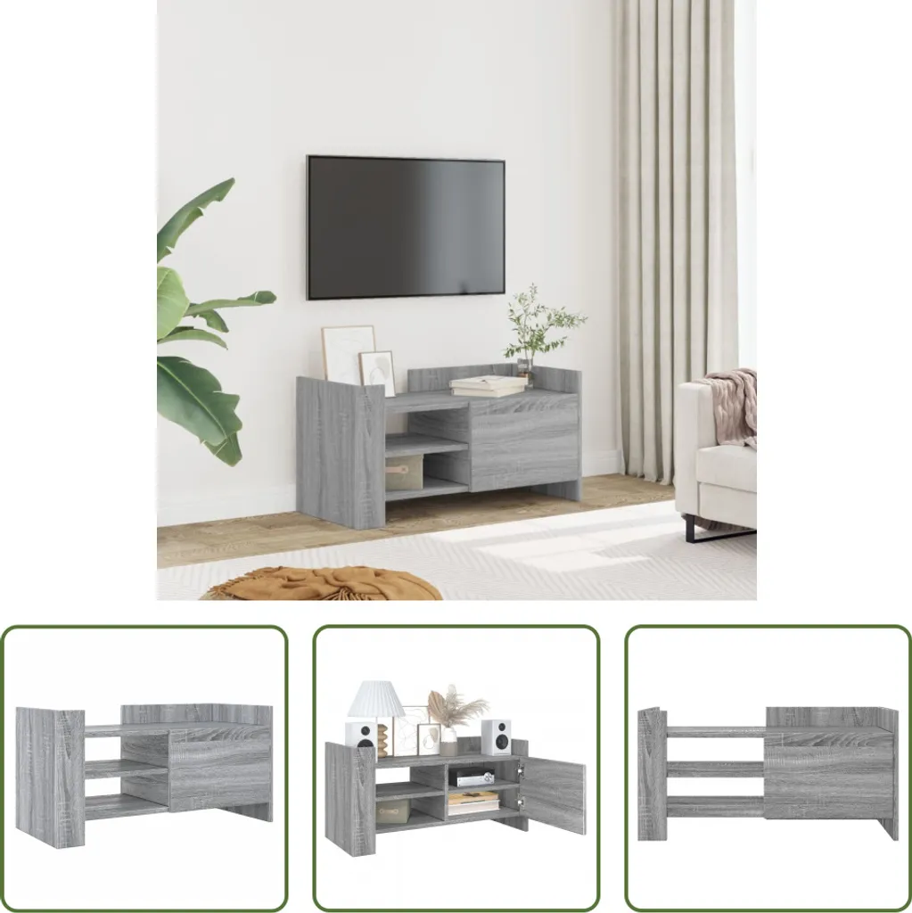 Supporto TV Gaming Grigio Sonoma 80x35x40 - Lowboard Porta Console