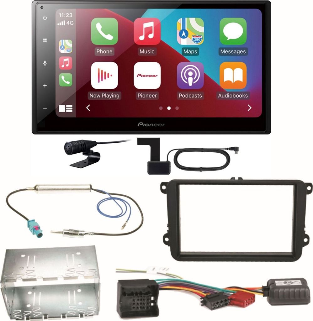 Pioneer SPH-DA160DAB Android Auto Einbauset für Seat Leon Alhambra Altea XL