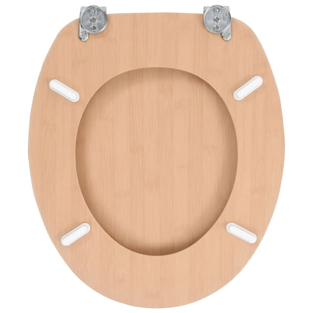 Set 2 Copriwater Effetto Bambù vidaXL - Arredo Bagno in MDF - 7