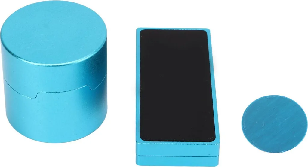 Porte-craie de billard magnétique en aluminium bleu avec clip de ceinture