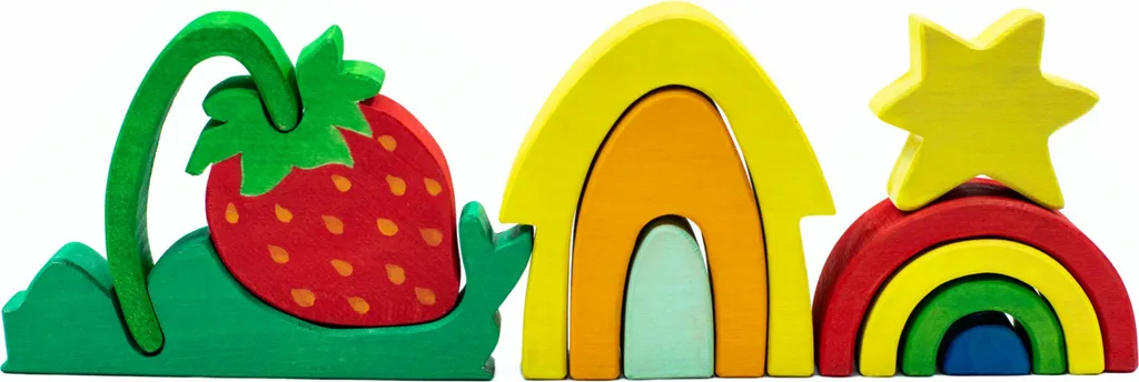 Set de jouets d'éveil artisanaux Marc - Collection Été coloré 5 pièces
