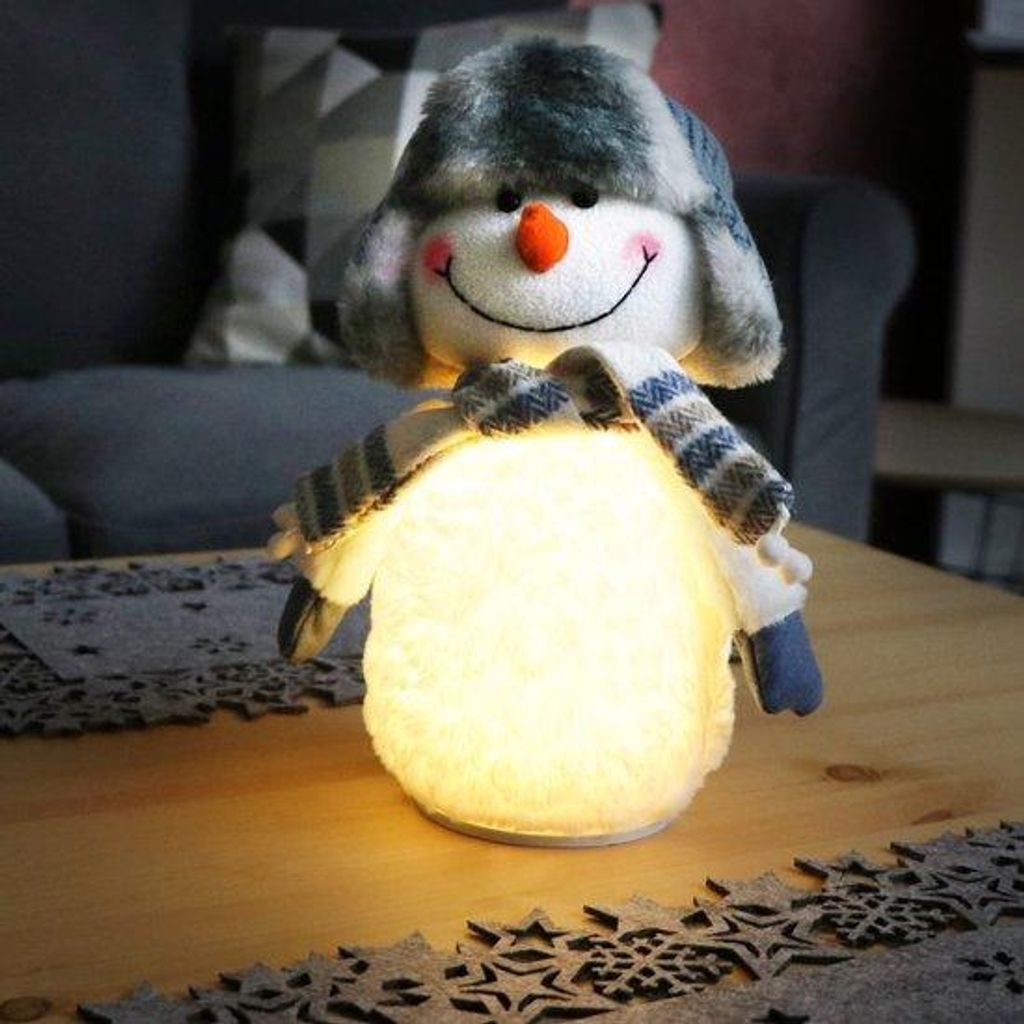 Unyqoos Niedlicher geführter Schneemann für stimmungsvolle Weihnachtsdekoration im Haus