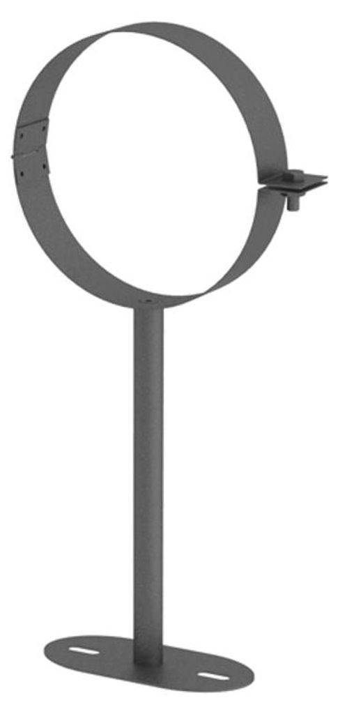 Jeremias Ofenrohr Wandhalter bis 250 mm | Gussgrau | Ø150 mm