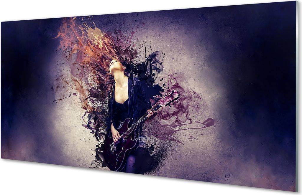 Glasbilder 100x50 Wandkunst Klaviernoten