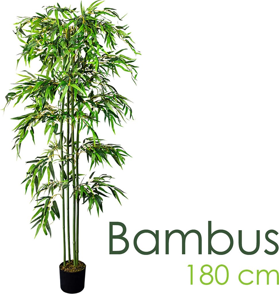 Bambù Pianta Albero Artificiale Plastica con Legno Naturale Immagine del prodotto 