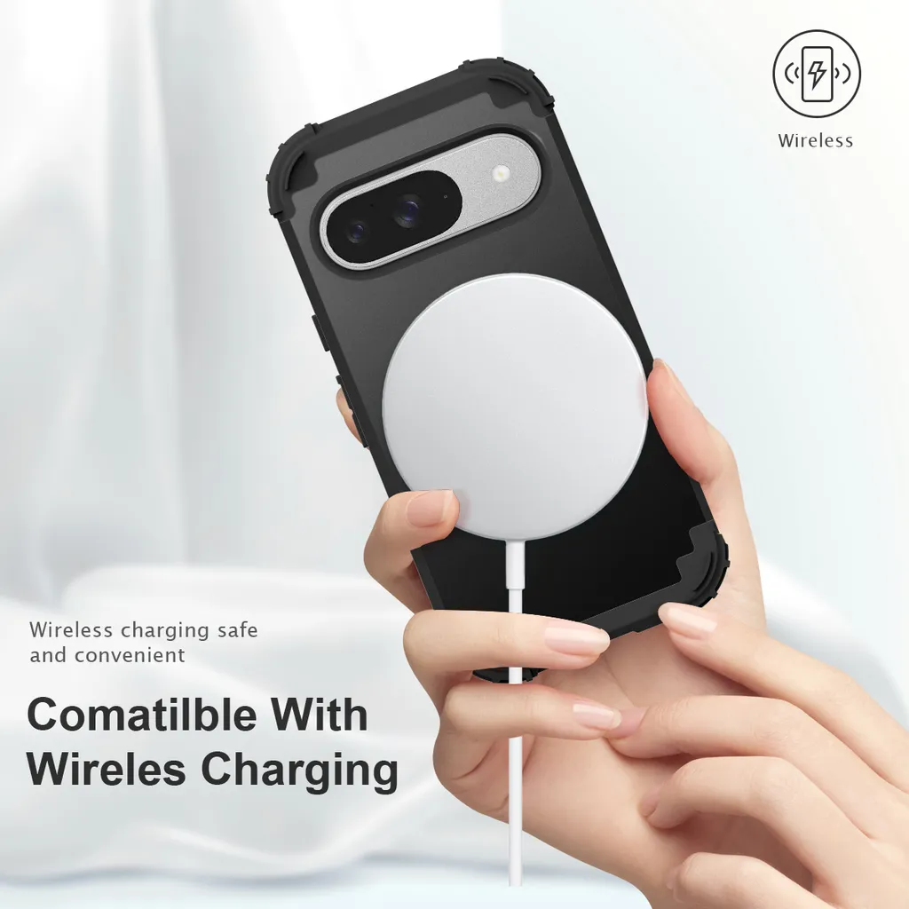 Google Pixel 10 Case Hybrid 3-in-1 Shockproof Matte Black - 6
