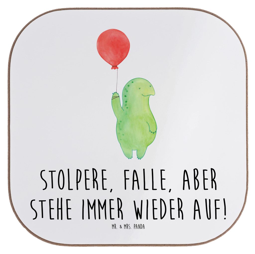 Mr. & Mrs. Panda Untersetzer Glas Fehler machen und daraus lernen - Weiß - Geschenk, Stärke, Tischschoner, Coaster, Hoffnung, Gläser, Handgemach...