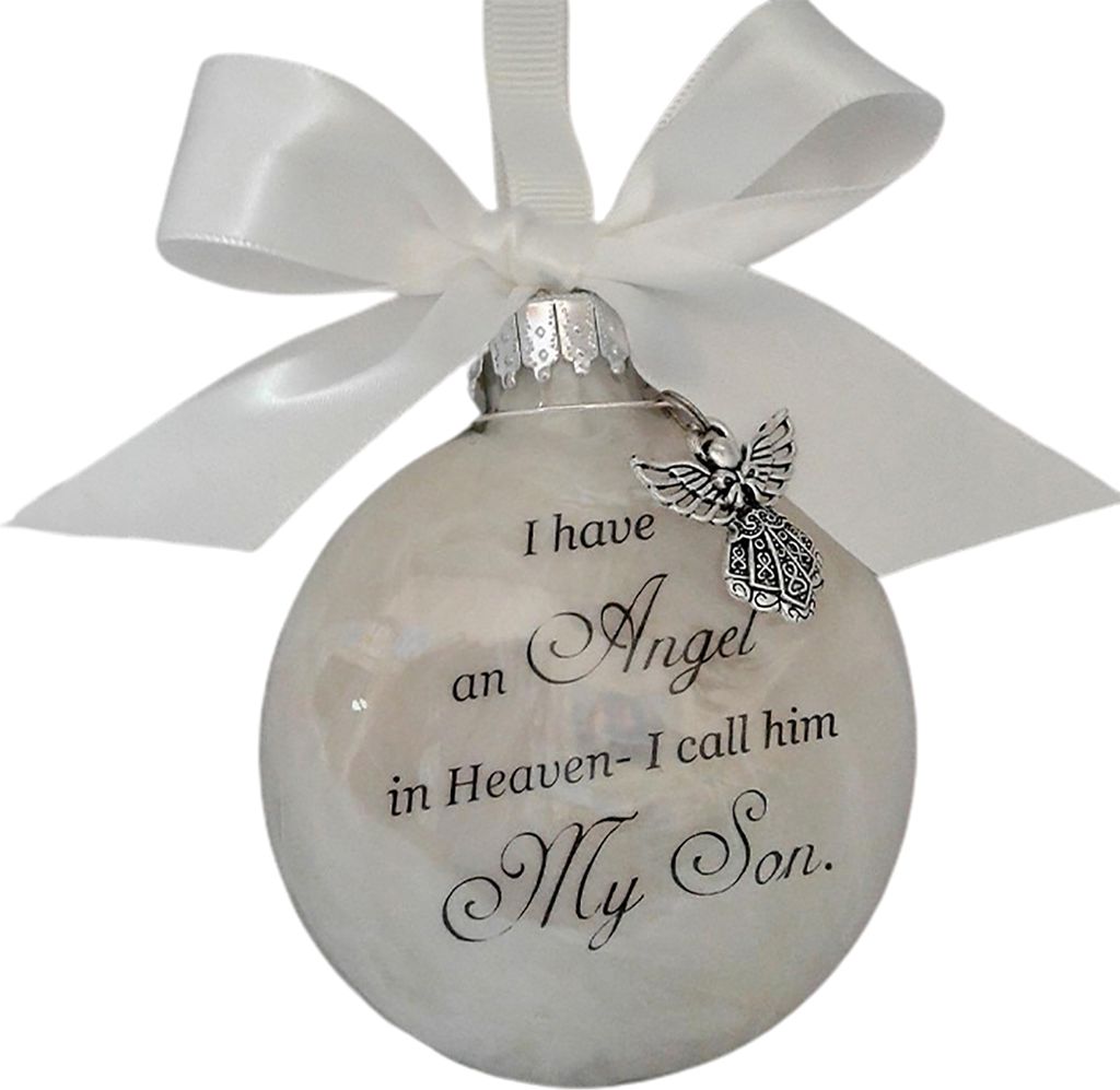 Weihnachtsgedenken für Dekoration Feder Ball Engel in Himmel Gedenk Ornament-#6