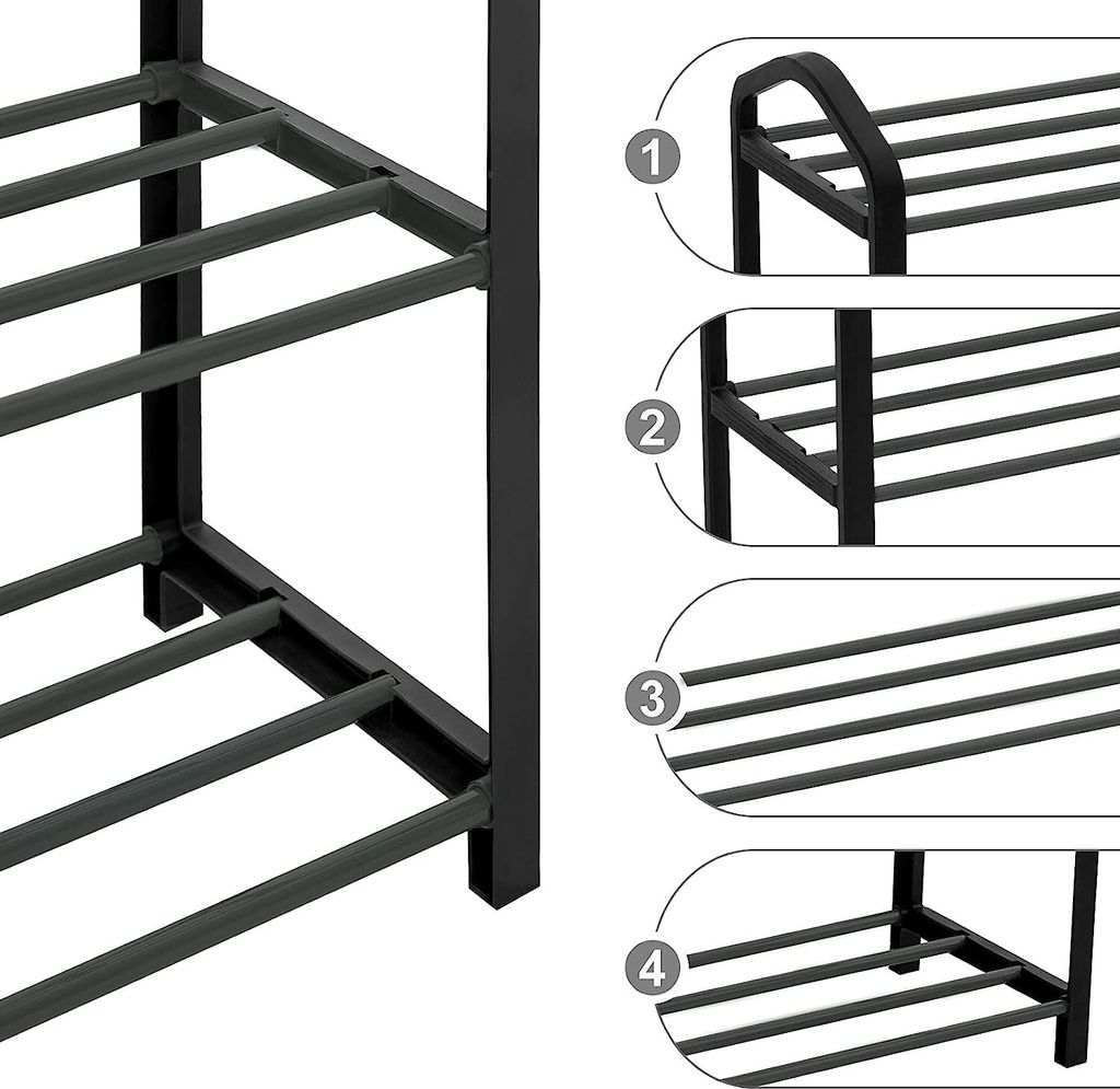WOLTU Schuhregal, 3 Schicht für 12 Paare Schuhe, Produktbild 4