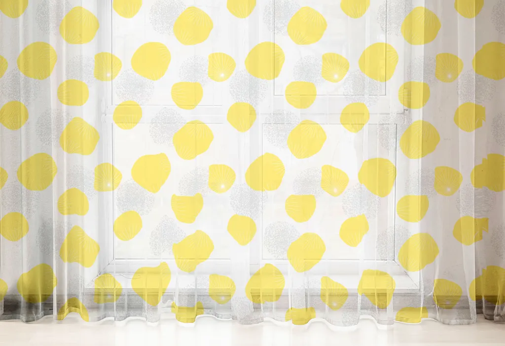 ABAKUHAUS Arazzo astratto, forme stravaganti e cerchi punteggiati con insolita disposizione a stella semplice, tessuto da parete in raso setoso per soggiorno e camera da letto, 220 cm x 274 cm, senape, tortora chiaro, bianco - 3