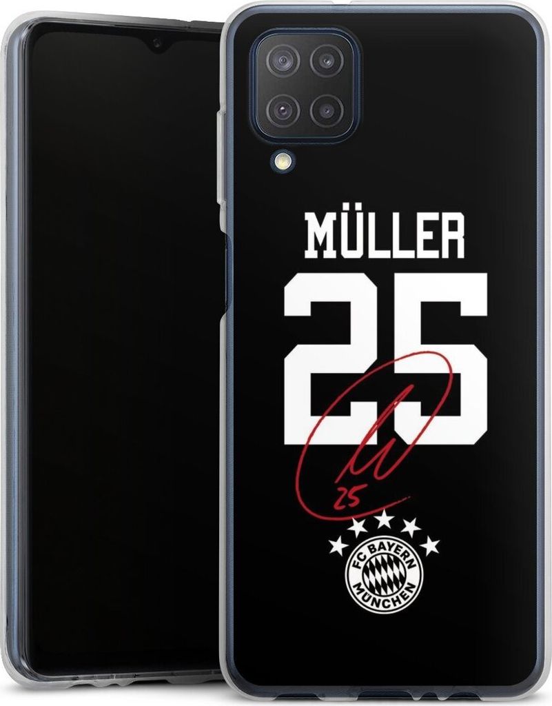 DeinDesign Handyhülle für Samsung Galaxy M12 Silikon Hülle Case Smartphone Schutzhülle FC Bayern München FCB Thomas Müller