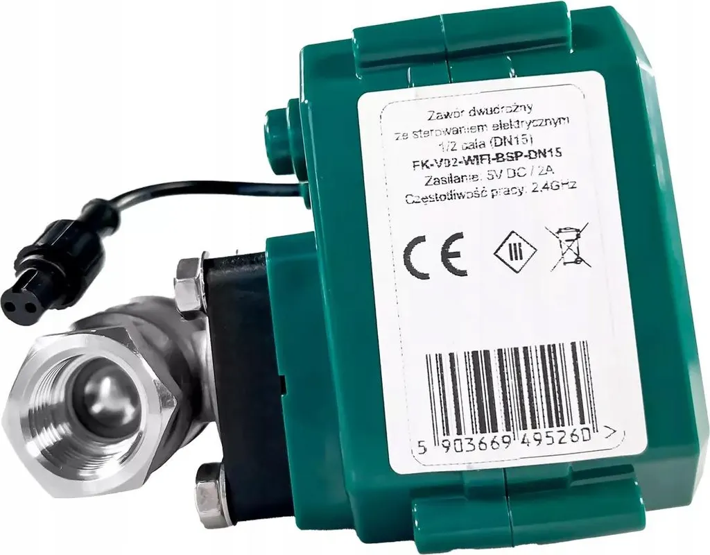 Vanne d'eau connectée WiFi 1/2″ programmable avec contrôle à distance
