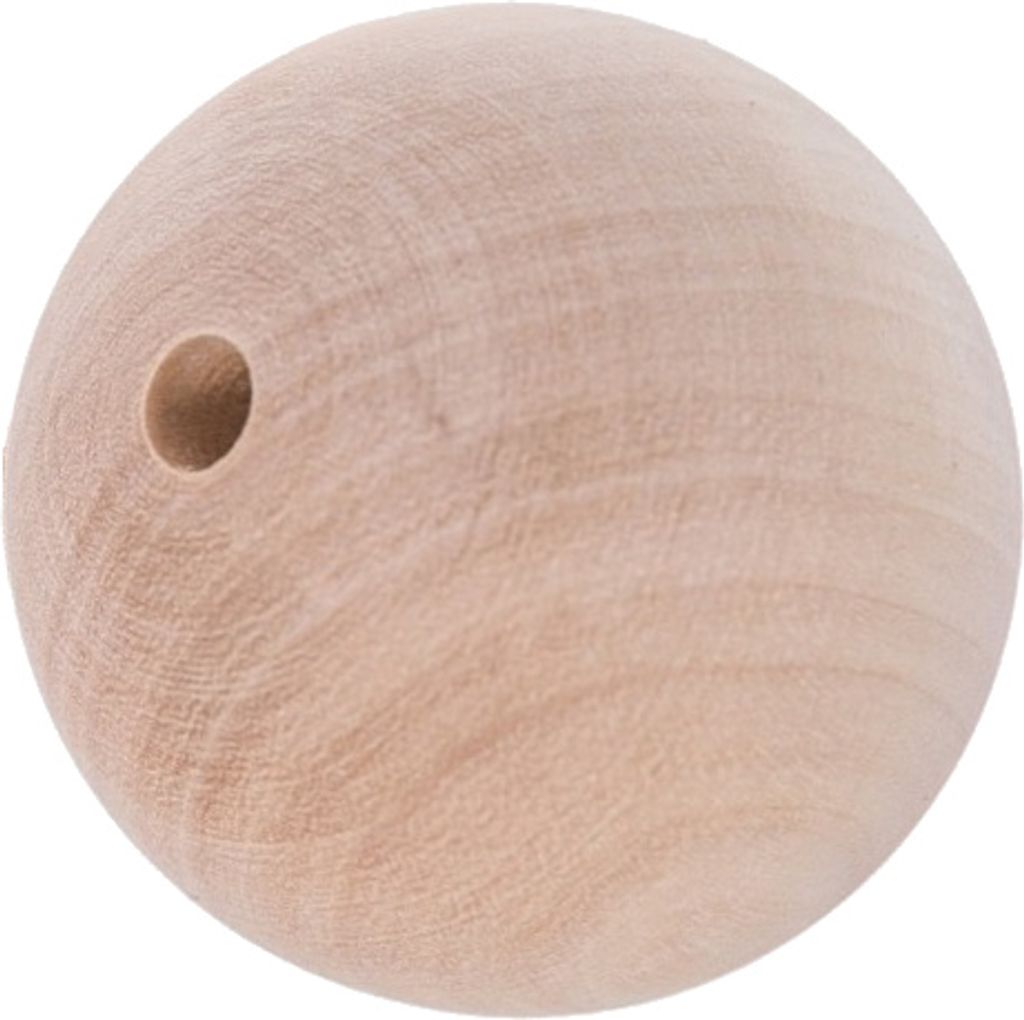 Holzperlen, roh, Decoupage, 42 mm, 1 Stück
