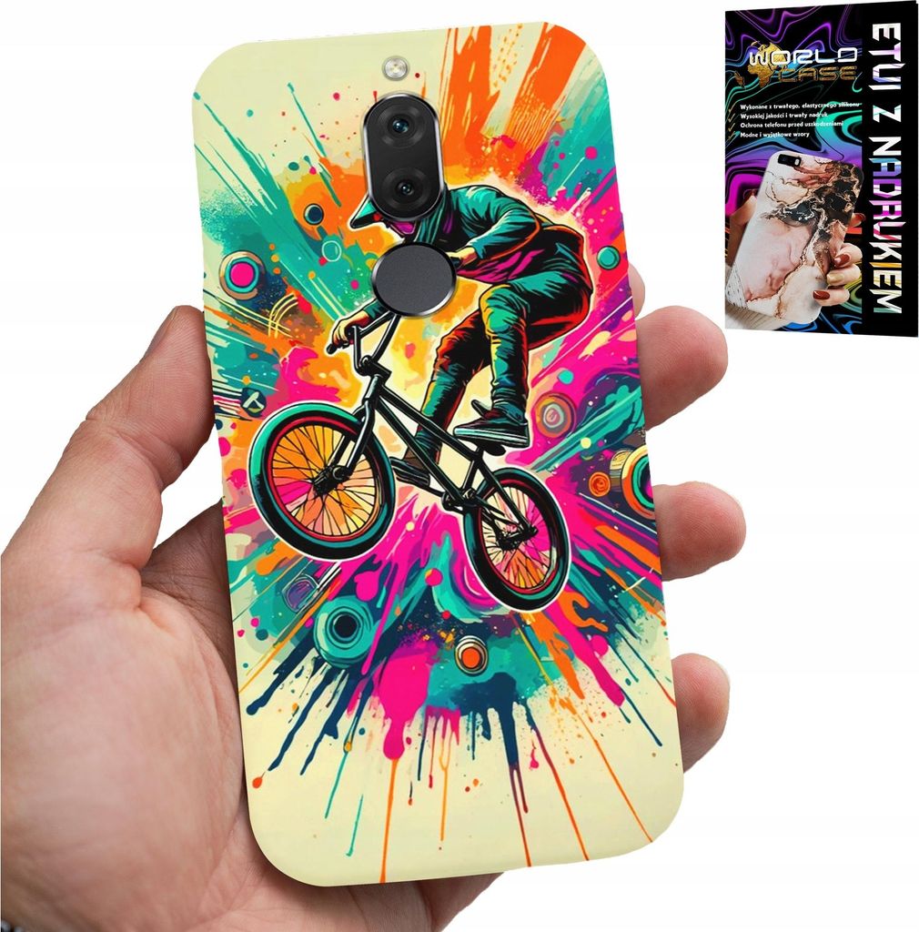 Etui Für Huawei Mate 10 Lite - Fahrräder Bmx Tricks Stunt Sport + Glas