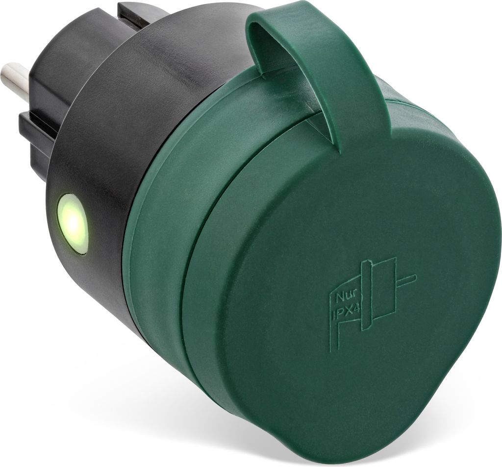 InLine SmartHome Steckdose Outdoor IP44, Draußen, Schwarz, Produktbild 