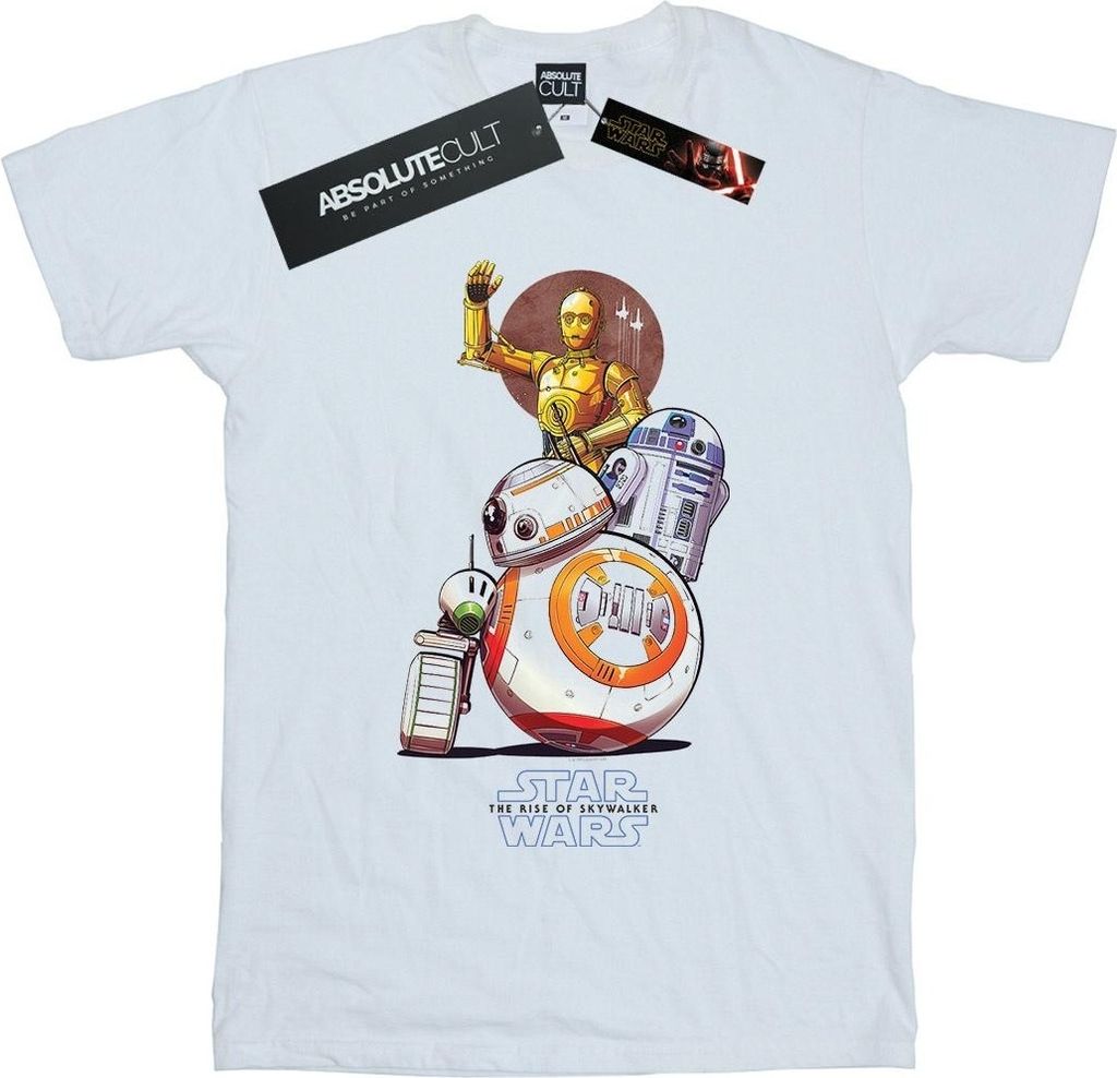 Star Wars: The Rise of Skywalker - "Droids" T-Shirt für Herren BI52031 (4XL) (Weiß)