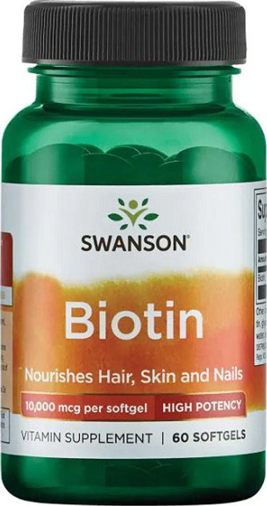 Biotin 10000 mcg 60 Weichkapseln Swanson Health Products Produktbild 
