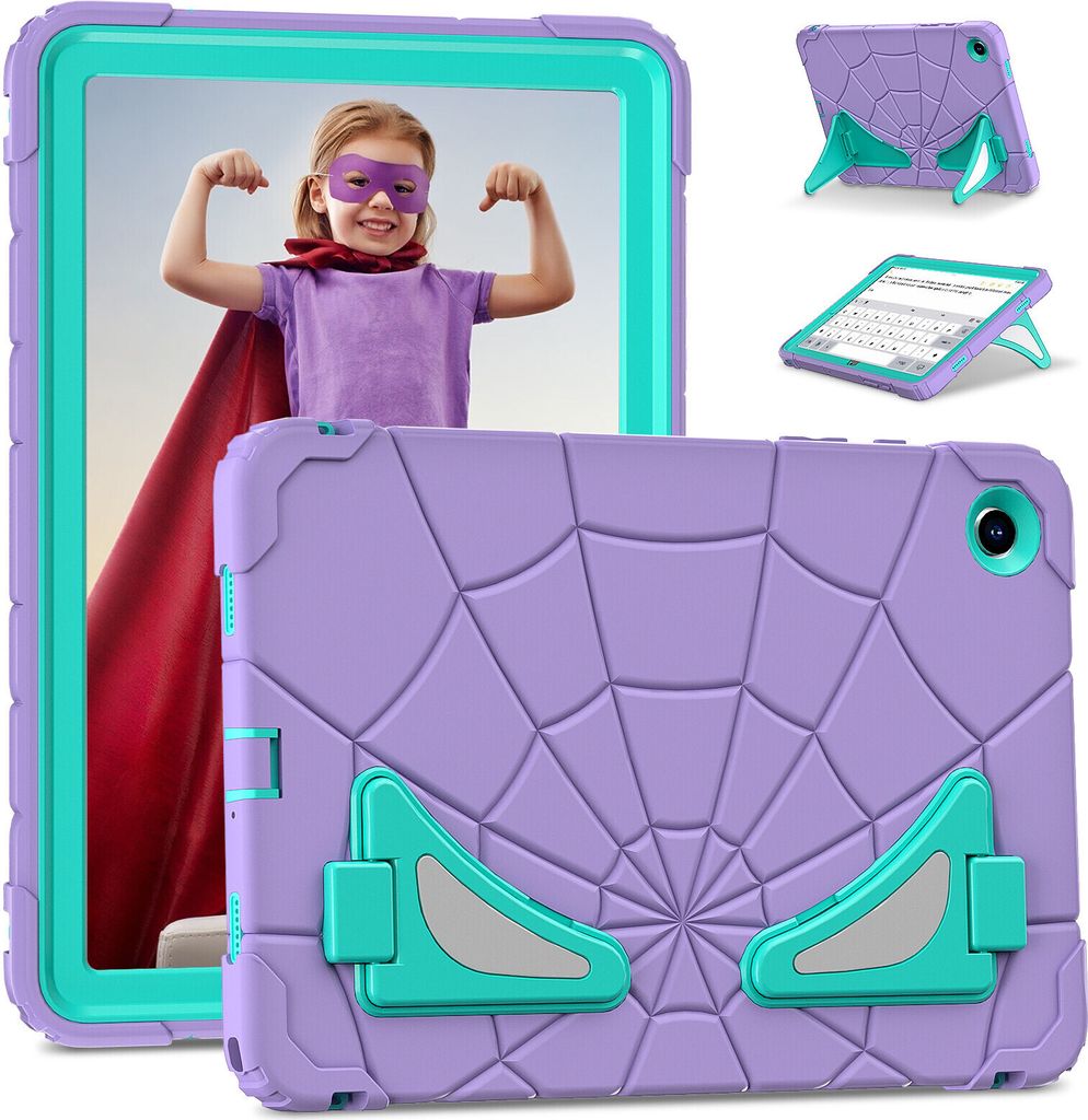 Schutzhülle für Samsung Galaxy Tab A9 Plus /Tab A9+ 11" Hülle Robuste Stoßfeste Ständer für Kinder Jungen Lila