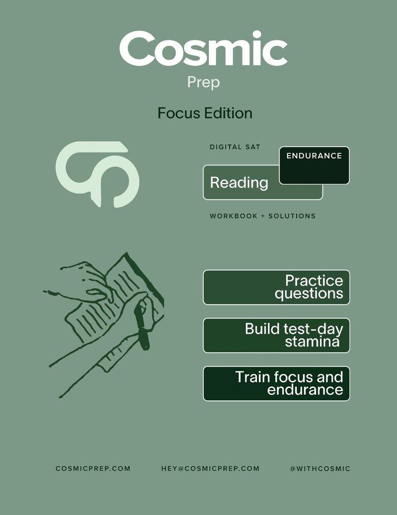 Cosmic Prep Digital SAT Reading Bonus Book Endurance Edition