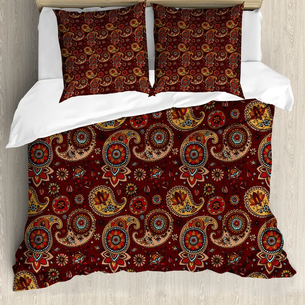 Set Letto Matrimoniale Paisley ABAKUHAUS - Ipoallergenico e Morbido