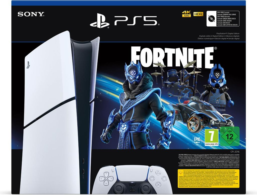 Sony PlayStation 5 Slim Digital Edition White + Fortnite