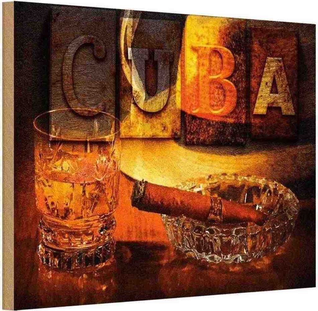 vianmo Holzschild 20x30 cm Cuba Zigarre Rum Havanna Amerika USA