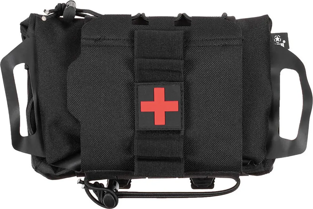 Sac de premiers secours Tactical IFAK noir avec fixation MOLLE robuste
