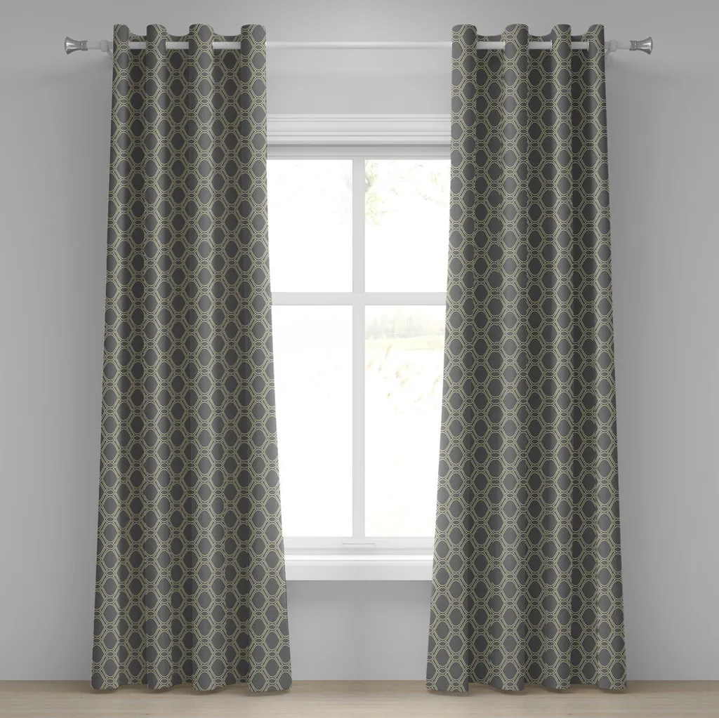 Tende Moderne con Occhielli Abakuhaus 280x245 cm Beige Tortora