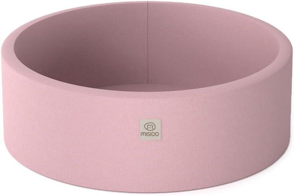 MISIOO Bällebad Baby - Rundes Schaumstoff Bällebad Ohne Bälle - 90x30cm - Freundliches Bällebad Baby Ab 1 Jahr - Perfekt Für Kinder