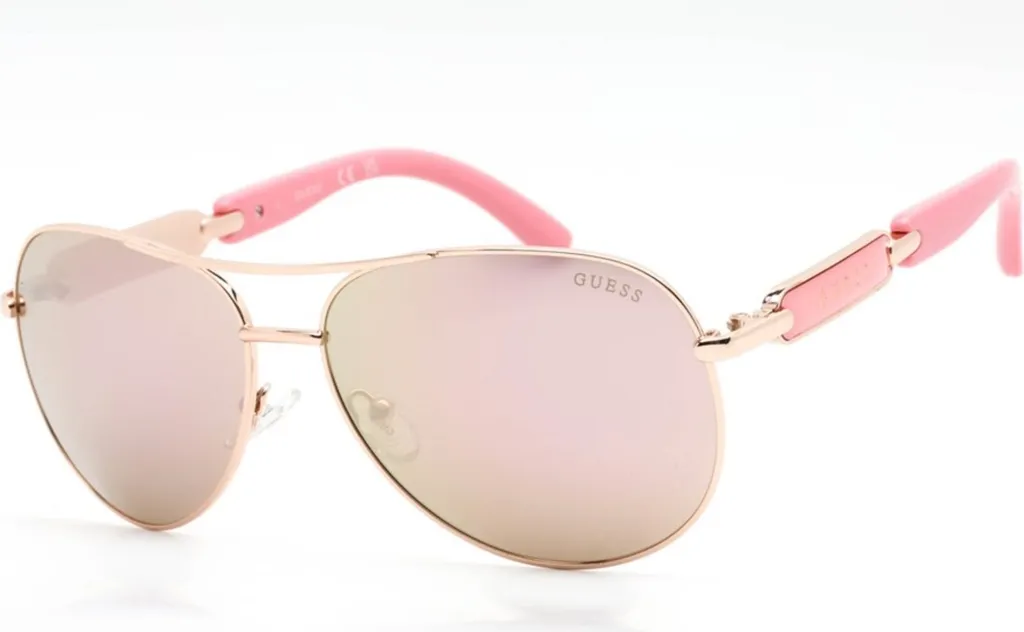 Lunettes Guess GU7295 28G fini or rose contre l'éblouissement femme