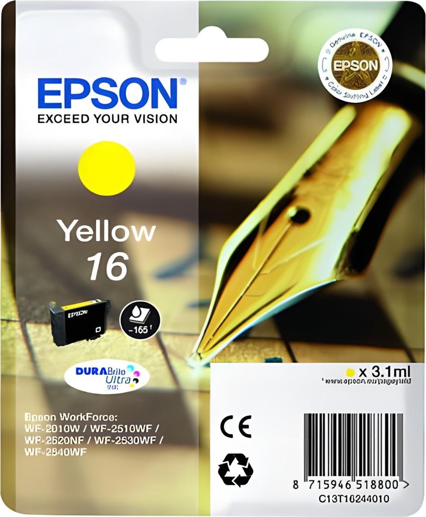Epson Tintenpatrone yellow DURABrite Ultra T 162     T 1624 Produktbild 