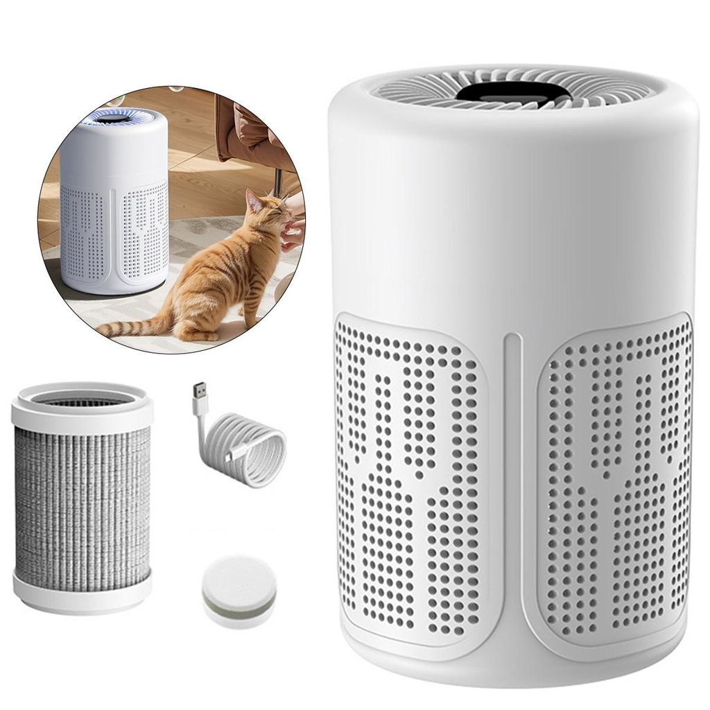 Luftreiniger, Negativ-Ionen-HEPA-Filter, 36 Dezibel, mit Aromatherapie-Tabletten, frischer Duft, entfernt Formaldehydgeruch, filtert Raumluft