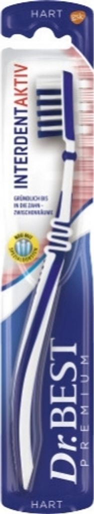 Dr.BEST Interdent Aktiv Toothbrush Hard Bristles for Thorough Cleaning Between Teeth